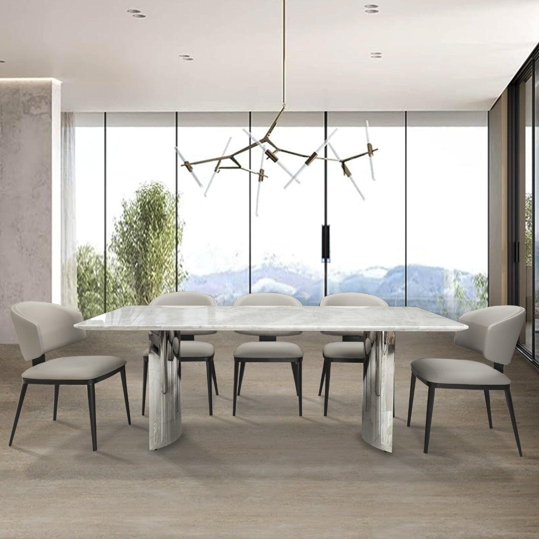 Bộ bàn ăn Ambrose + 8 ghế Viele