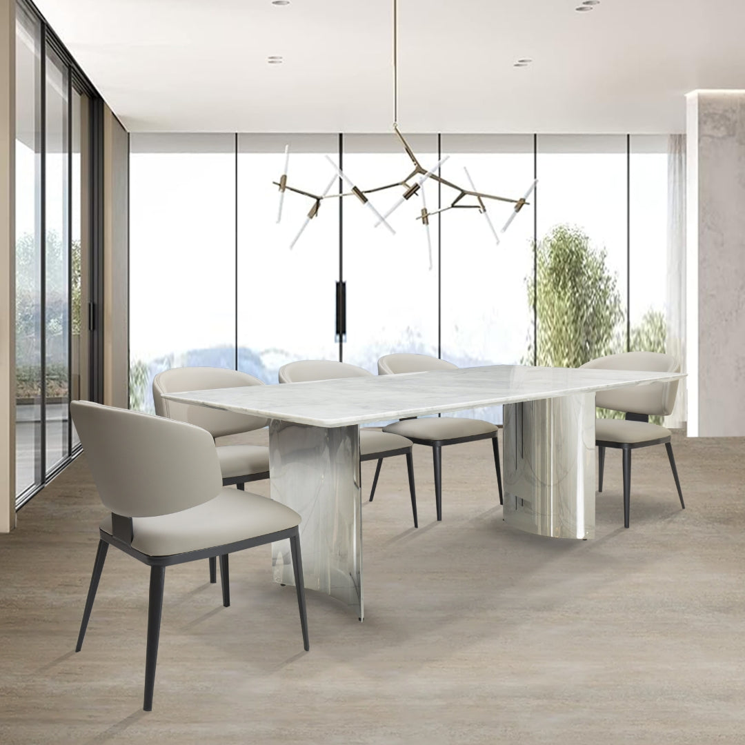 Bộ bàn ăn Ambrose + 8 ghế Viele