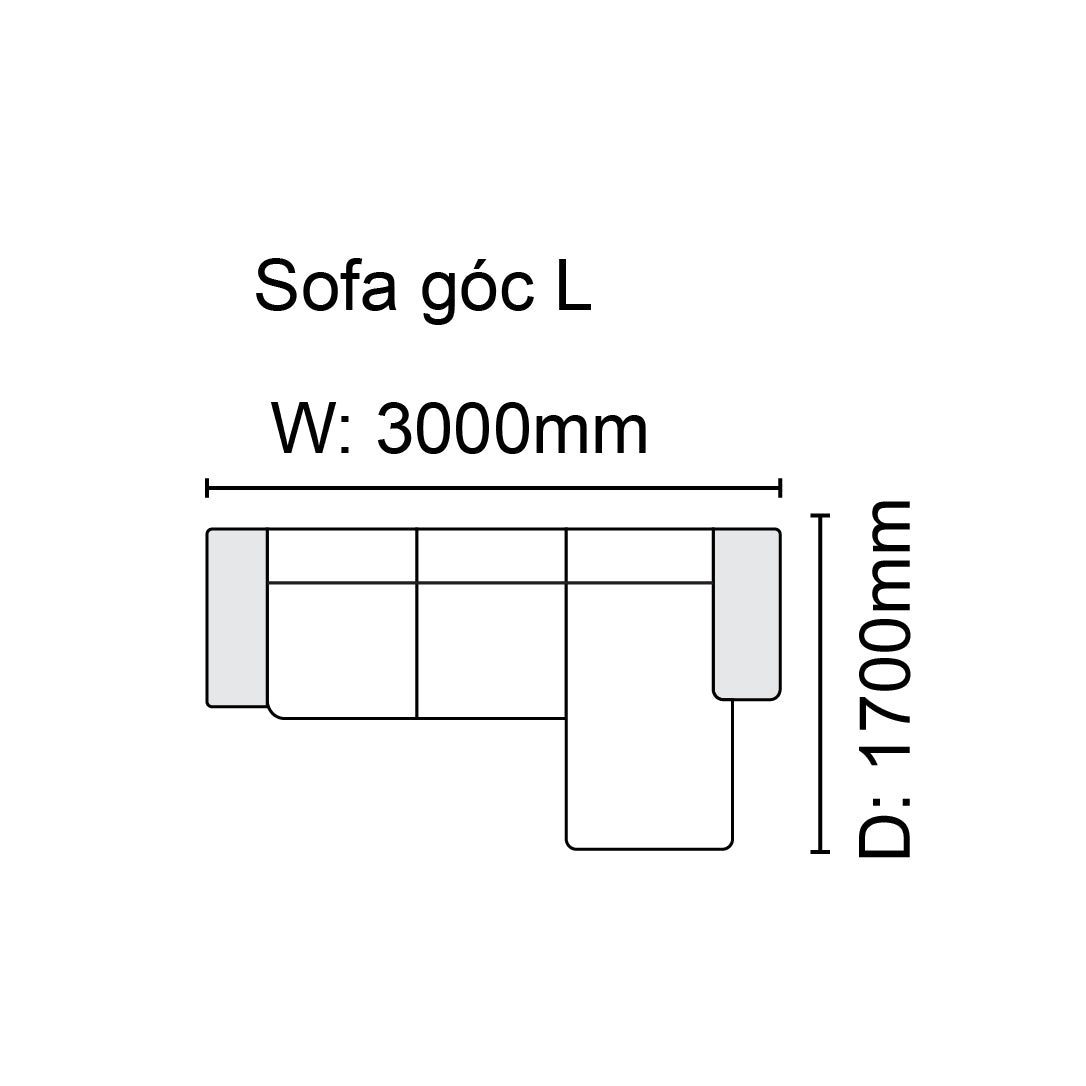Bộ Sofa góc L Collene