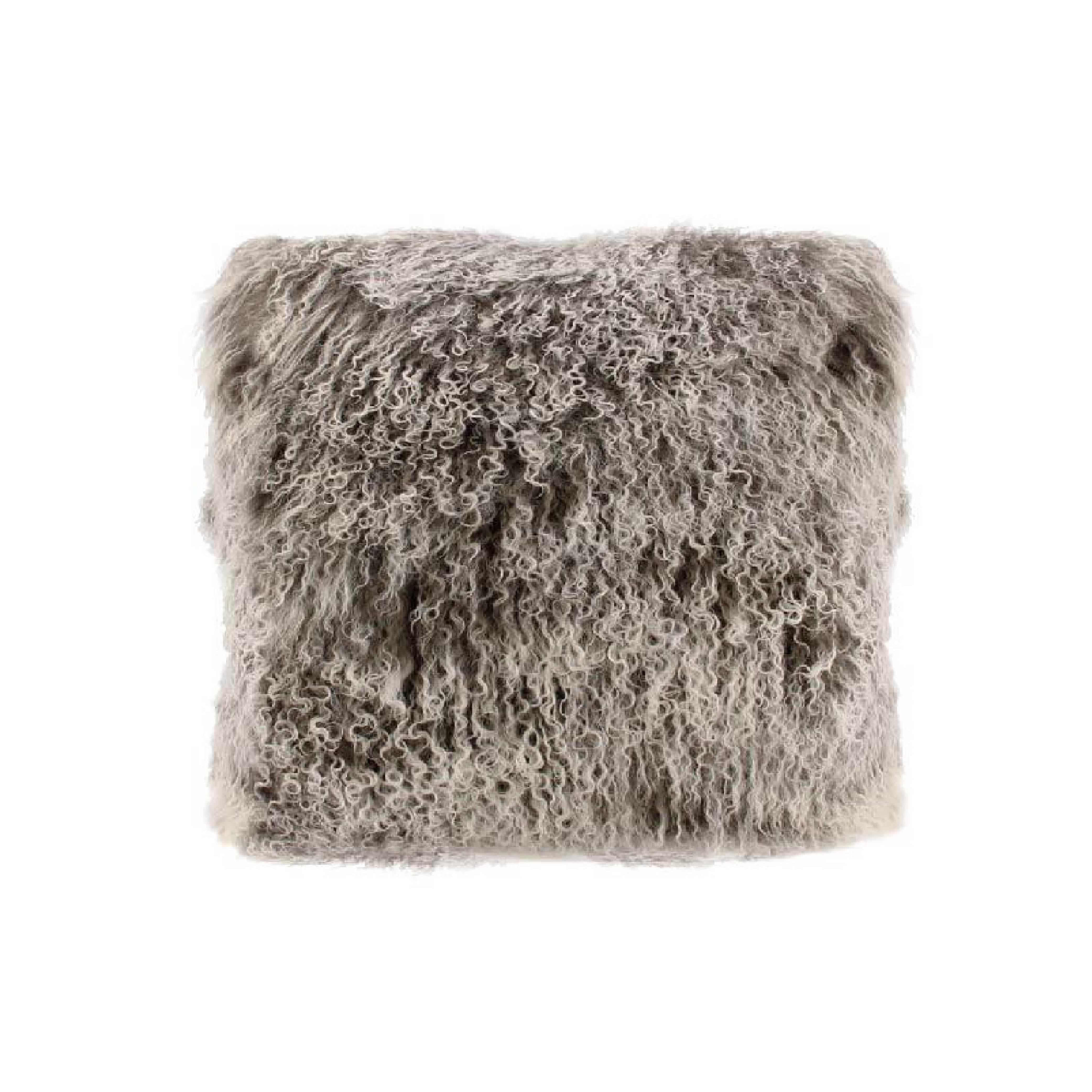 GỐI TRANG TRÍ TIBETAN FUR - CHARCOAL SNOW