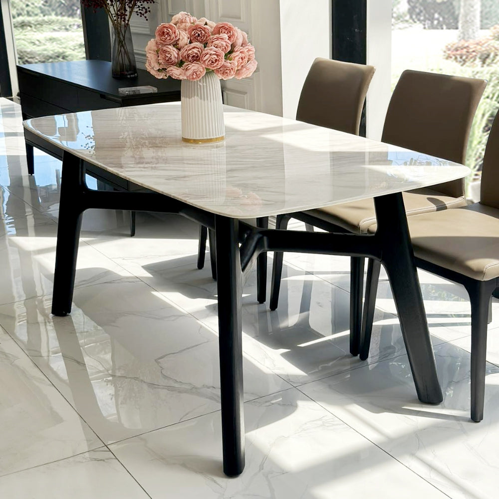 Bộ Bàn Ăn 6 Ghế Mặt Đá Cao Cấp