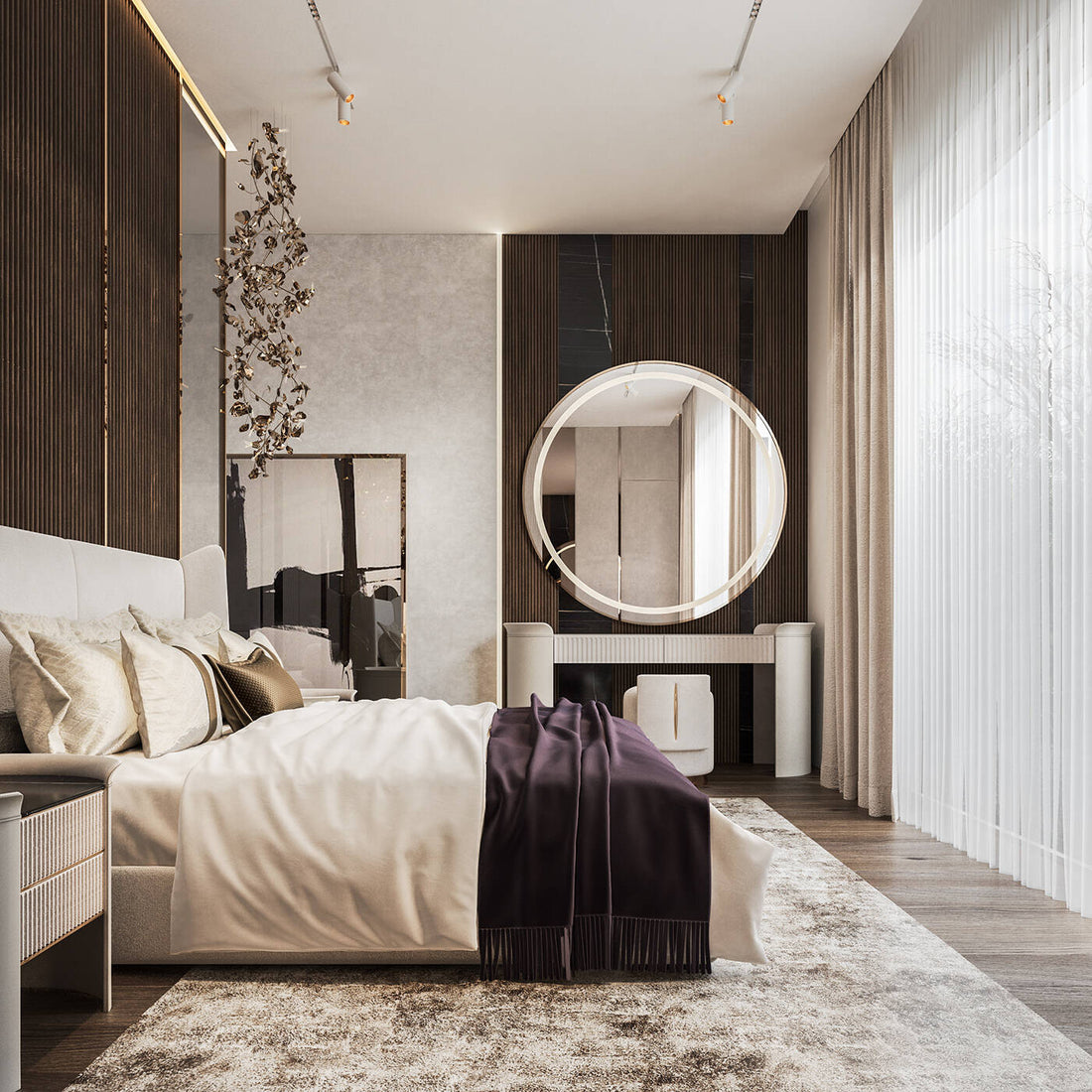 Cách đặt gương trong phòng ngủ phù hợp giúp không gian rộng rãi hơn