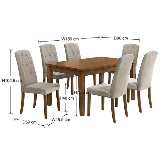 Cách Tính Kích Thước Bàn Ăn 6 Người - Bảng Quy Chuẩn Chi Tiết