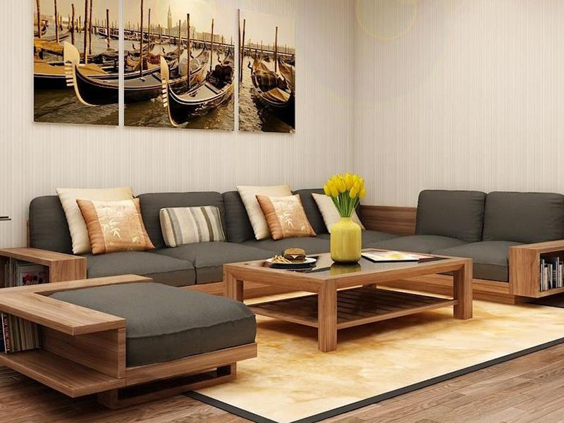 Nên chọn mẫu sofa gỗ chữ L nào phù hợp với nhà chung cư