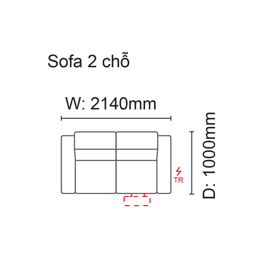 Sofa 2 chỗ Zarah