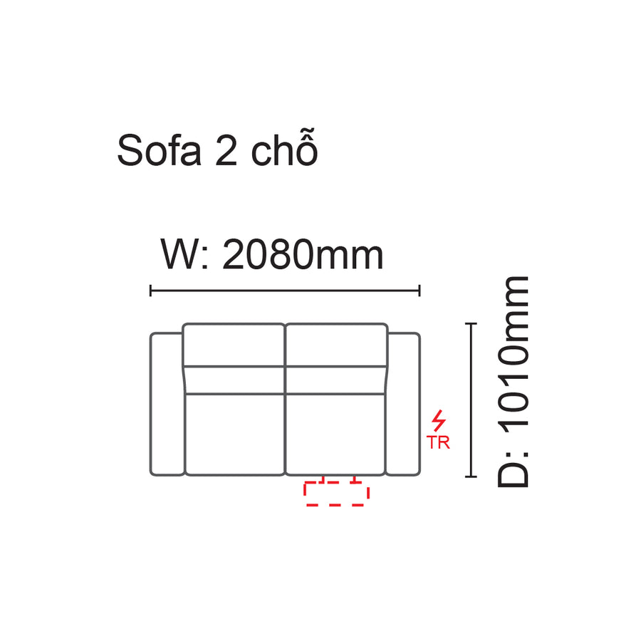 Sofa 2 chỗ Ren