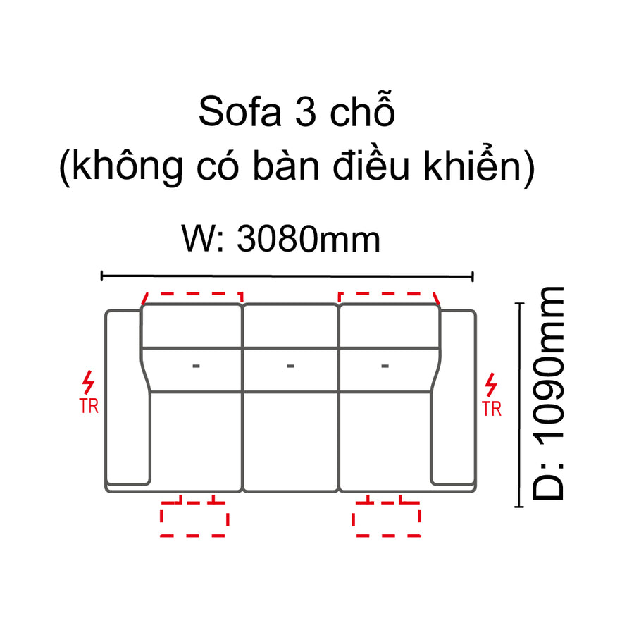 Sofa 3 chỗ Jenyfer