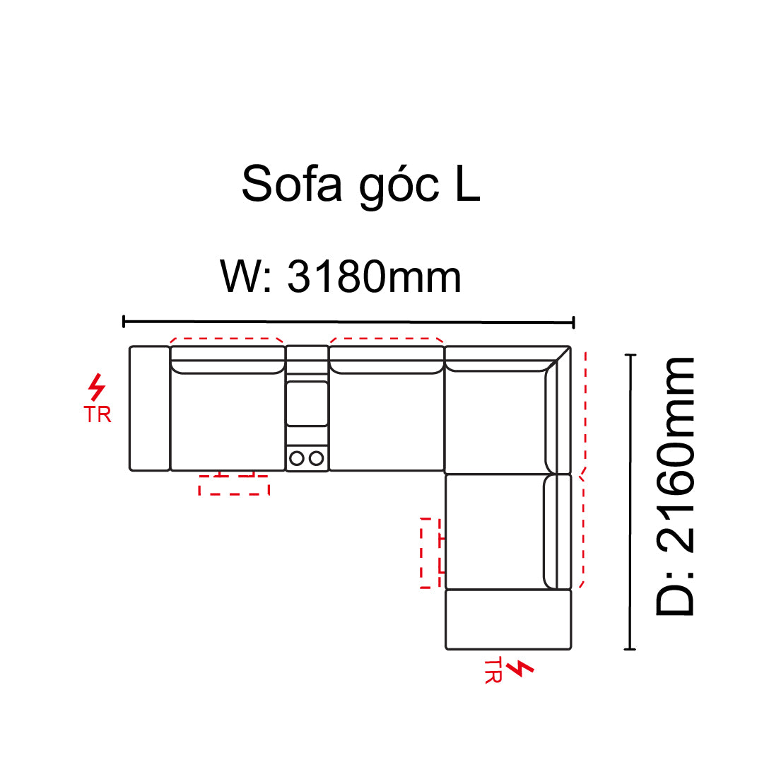 Sofa Góc L Cadbury