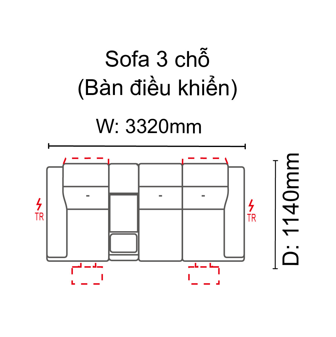 Sofa 3 chỗ Carelle