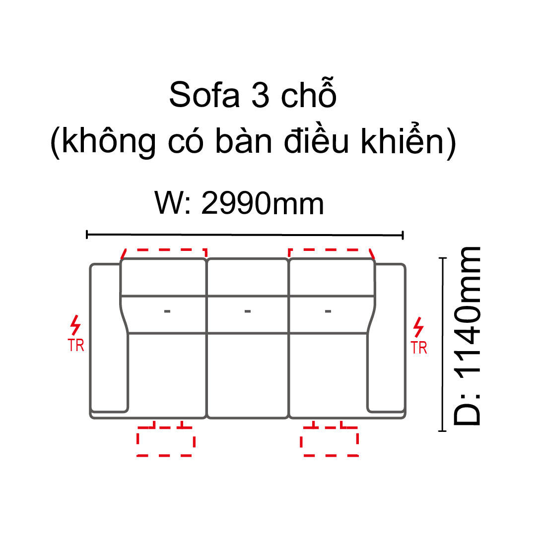 Sofa 3 chỗ Carelle